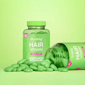 3 GUMMY HAIR - MAÇA VERDE 180g + BRINDE NECESSAIRE